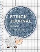 Strick Journal: Blanko Strickpapier, Strickmuster Notizbuch, Verhältnis 4:5