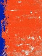 Orange and Blue: (8.5 X 11 Lined) Blank Grunge Team Color Notebook College Ruled