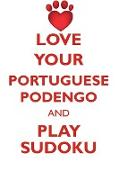 LOVE YOUR PORTUGUESE PODENGO AND PLAY SUDOKU PORTUGUESE PODENGO SUDOKU LEVEL 1 of 15