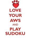 LOVE YOUR AWS AND PLAY SUDOKU AMERICAN WATER SPANIEL SUDOKU LEVEL 1 of 15