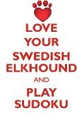 LOVE YOUR SWEDISH ELKHOUND AND PLAY SUDOKU SWEDISH ELKHOUND SUDOKU LEVEL 1 of 15