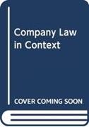 COMPANY LAW IN CONTEXT TEXT & MATERIALS