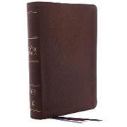 The KJV, Open Bible, Genuine Leather, Brown, Red Letter, Comfort Print