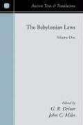The Babylonian Laws 2 Volume Set