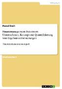 Finanzmanagement bei einem Unternehmen. Konzept zur Quantifizierung von Ergebnisverbesserungen