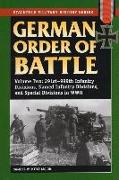 German Order of Battle, Volume 2: 291st-999th Infantry Divisions, Named Infantry Divisions, and Special Divisions in World War II