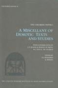 Miscellany of Demotic Texts & Studies