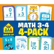 Math 3-4 Flash Card 4-Pack