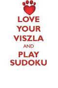 LOVE YOUR VISZLA AND PLAY SUDOKU HUNGARIAN WIREHAIRED POINTING DOG SUDOKU LEVEL 1 of 15