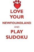 LOVE YOUR NEWFOUNDLAND AND PLAY SUDOKU NEWFOUNDLAND DOG SUDOKU LEVEL 1 of 15