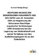 RICHTLINIE 94/63/EG DES EUROPÄISCHEN PARLAMENTS UND DES RATES vom 20. Dezember 1994 zur Begrenzung der Emissionen fluechtiger organischer Verbindungen (VOC-Emissionen) bei der Lagerung von Ottokraftstoff und seiner Verteilung von den Auslieferungslagern b