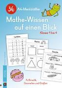 36 A4-Merkblätter Mathe-Wissen auf einen Blick – Klasse 1 bis 4