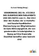 VERORDNUNG (EG) Nr. 472/2013 vom 21. Mai 2013 über den Ausbau der wirtschafts- und haushaltspolitischen Überwachung von Mitgliedstaaten im Euro-Währungsgebiet, die von gravierenden Schwierigkeiten in Bezug auf ihre finanzielle Stabilität betroffen oder be
