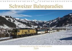 Schweizer Bahnparadies 2019 (Wandkalender 2019 DIN A4 quer)