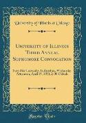 University of Illinois Third Annual Sophomore Convocation: Navy Pier University Auditorium, Wednesday Afternoon, April 19, 1950, 2: 00 O'Clock (Classi