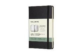 Moleskine 12 Month Weekly Notebook 2020 P/A6, 1 week = 1 page, ruled page on the right, Hard Cover, Black