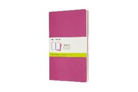 Moleskine Journals - Cahier L/A5, Set of 3 PCS Plain, Cardboard Cover, Kinetic Pink