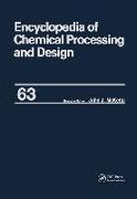 Encyclopedia of Chemical Processing and Design