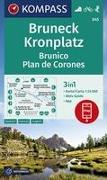 KOMPASS Wanderkarte 045 Bruneck, Kronplatz Brunico Plan de Corones 1:25.000