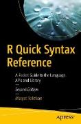 R Quick Syntax Reference