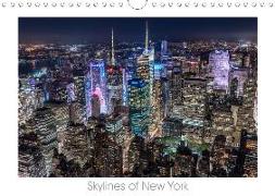 Skylines of New York (Wandkalender 2019 DIN A4 quer)