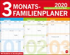 3-Monats-Familienplaner Kalender 2020
