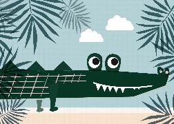 Postkarte Krokodil (VE8)