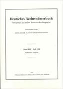 Deutsches Rechtswörterbuch, Band XIII, Heft 9/10