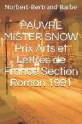 Pauvre Mister Snow Prix Arts Et Lettres de France Section Roman 1991
