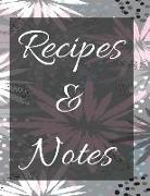 Recipes & Notes: Cookbook Journals Records for Nice Family Gift in Festive Seasons