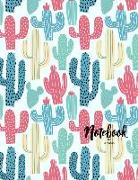 Notebook: Cactus Cover and Dot Graph Line Sketch Pages, Extra Large (8.5 X 11) Inches, 110 Pages, White Paper, Sketch, Draw and