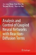 Analysis and Control of Coupled Neural Networks with Reaction-Diffusion Terms