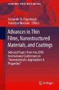 Advances in Thin Films, Nanostructured Materials, and Coatings