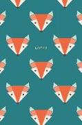 Notes: Lined Notebook Journal Fox Print