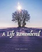 A Life Remembered: Purple Winter Memorial Funeral Guest Book