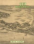 2019 Weekly Planner: Cedar Key, Florida (1884): Vintage Panoramic Map Cover