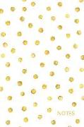 Notes: Lined Notebook Journal Gold Dots