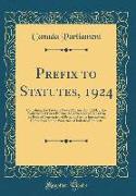 Prefix to Statutes, 1924
