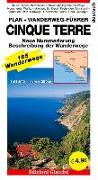 Cinque terre. Plan + Wanderweg-Führer. 185 Wanderwege, Maßtab 1:25.000