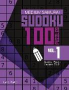 Medium Samurai Sudoku 100 Puzzles Vol.1: Sudoku Puzzle Medium 2018