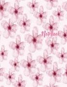 Notebook: Cherry Blossom Cover and Lined Pages, Extra Large (8.5 X 11) Inches, 110 Pages, White Paper