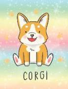 Corgi: Hello Corgi Cover and Dot Graph Line Sketch Pages, Extra Large (8.5 X 11) Inches, 110 Pages, White Paper, Sketch, Draw