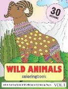 Wild Animals Coloring Book: 30 Coloring Pages of Wild Animals in Coloring Book for Adults (Vol 1)