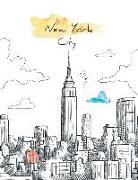 New York City: New York City Cover (8.5 X 11) Inches 110 Pages, Blank Unlined Paper for Sketching, Drawing, Whiting, Journaling & Doo