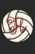 H: Volleyball Journal Monogram Initial H Personalized Volleyball Gift for Players Coach Students Teachers