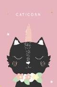 Caticorn: Lined Notebook Journal Cute Cat Unicorn