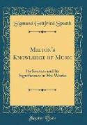 Milton's Knowledge of Music