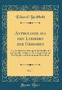 Anthologie aus den Lyrikern der Griechen, Vol. 1