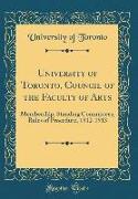 University of Toronto, Council of the Faculty of Arts
