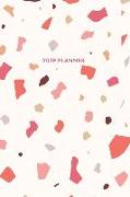 2019 Planner: Living Coral Terrazzo 12-Month Planner, 6" X 9"